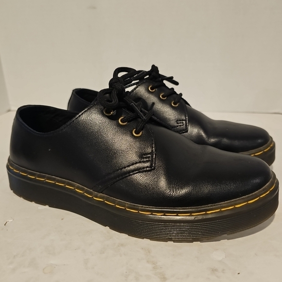Dr Martens Zavala Lo Womens Size 8 Mens Sz 7 Black Leather Oxford Shoes - Picture 1 of 8